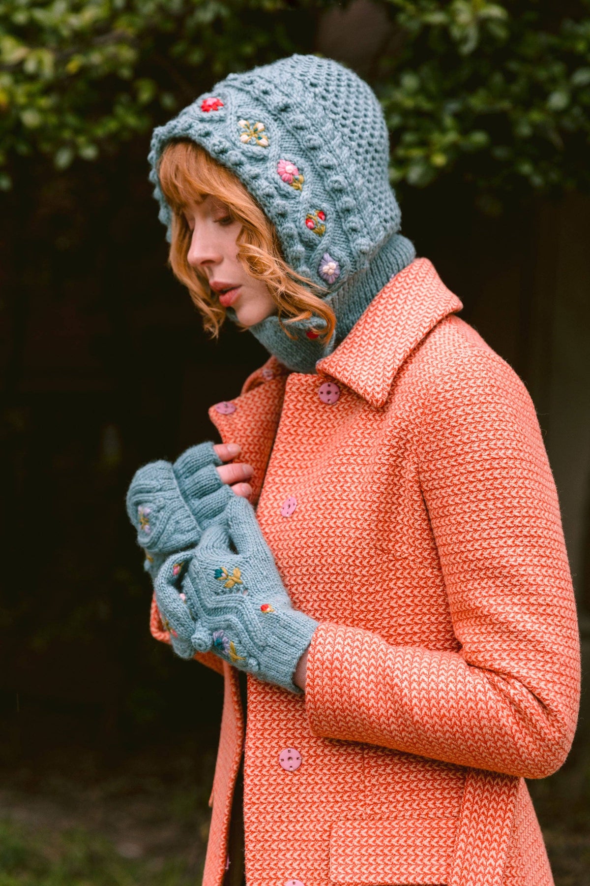 Tilly Convertible Mittens: Turquoise