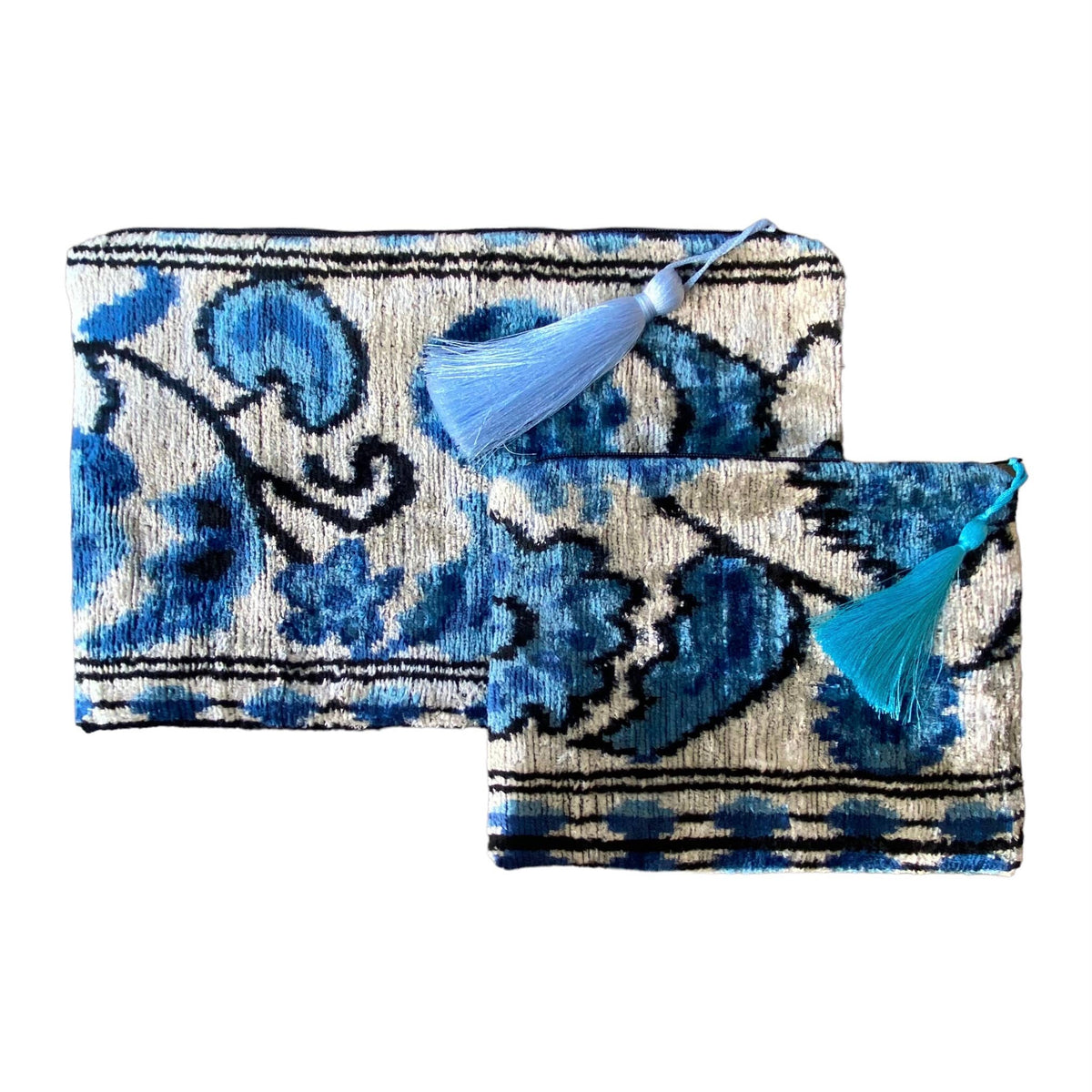 AYCA Design Silk Velvet Ikat Pouch — Pre-order