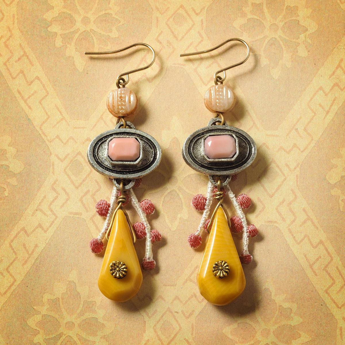 Coral & Saffron Earrings
