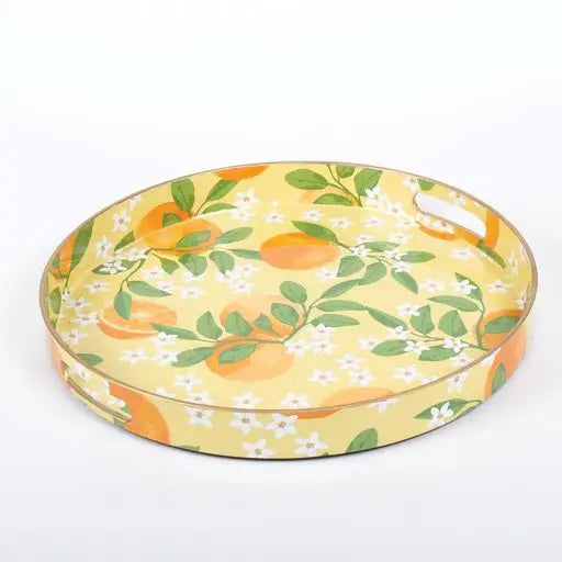 Orange Grove Round Tray