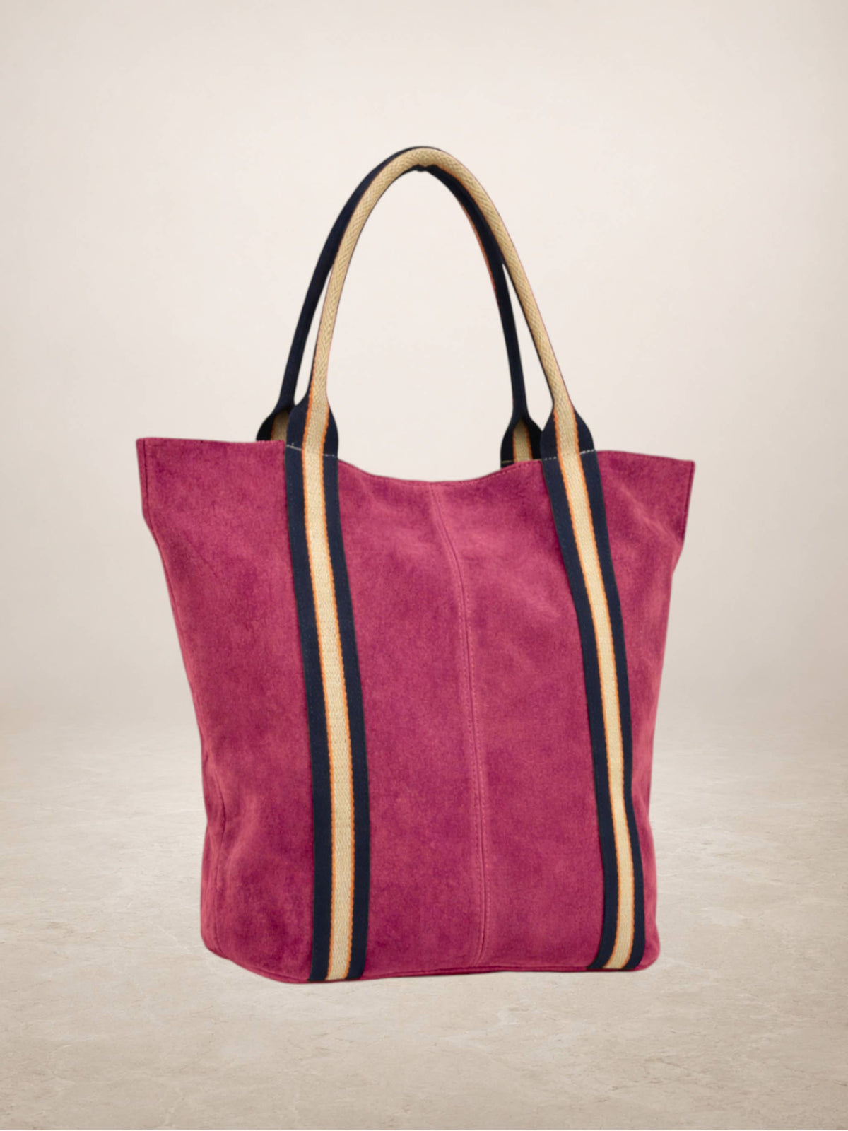Melody Suede Leather Tote — Red