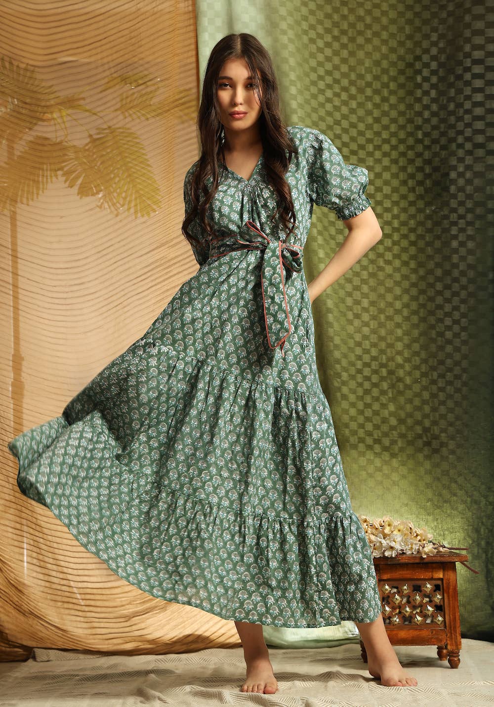Block Printed Dress Clever Girl Block Printed Dress Clever Girl