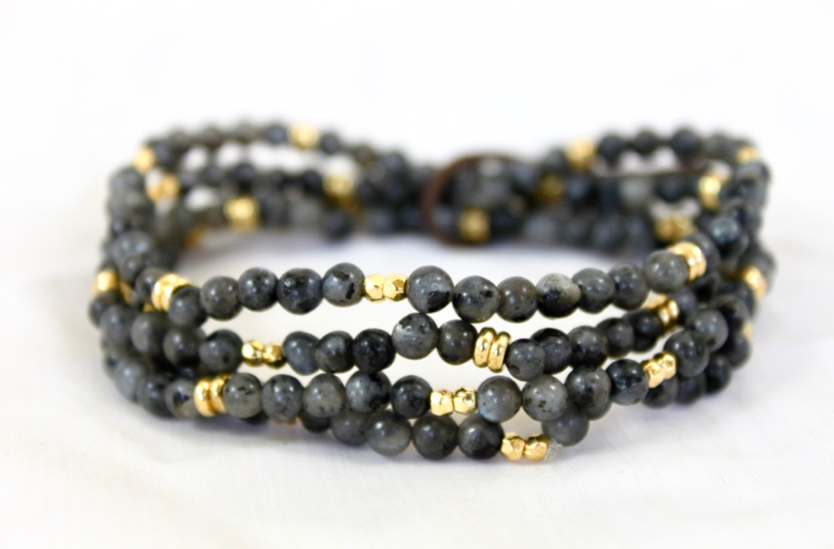 Delicate Semi Precious Stone Mini Stack Bracelet - BC-084