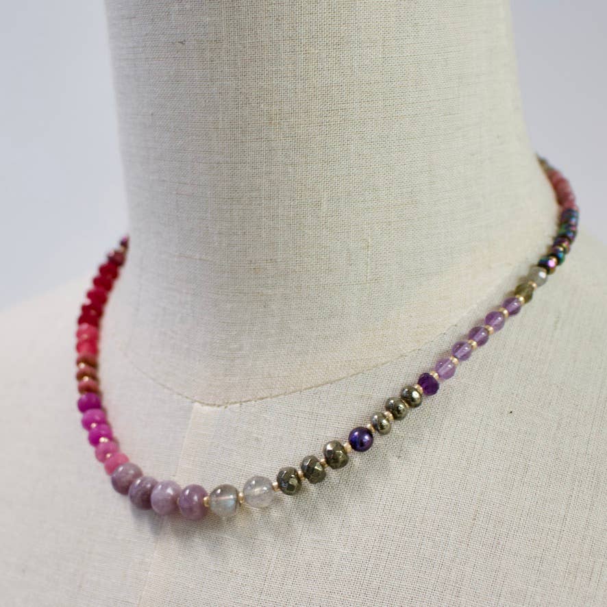 Mulberry Rondelle Necklace