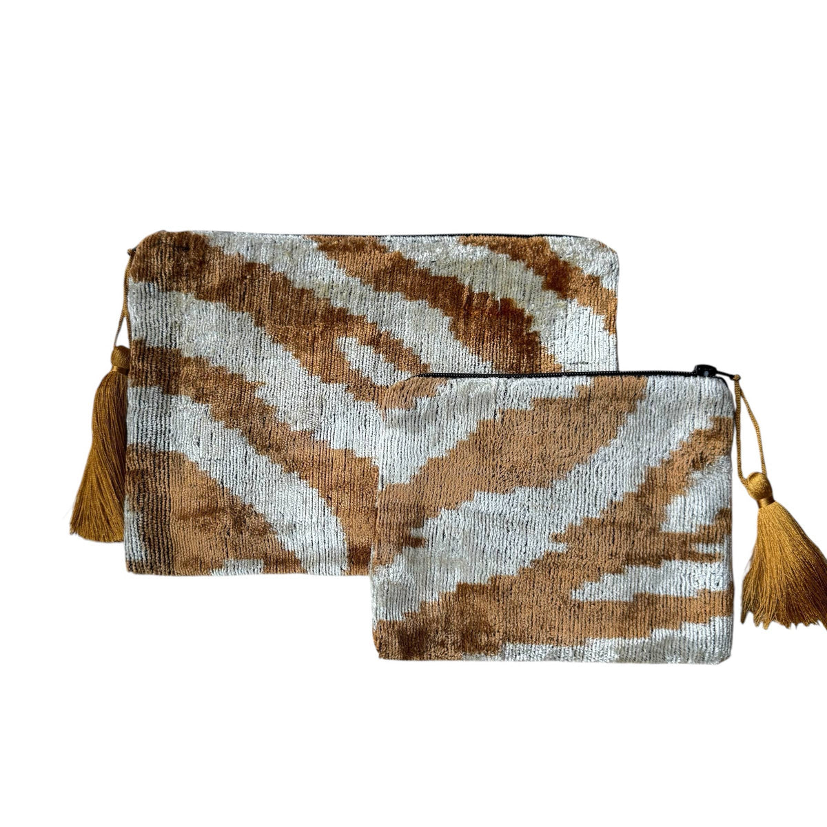 AYCA Design Silk Velvet Ikat Pouch — Pre-order