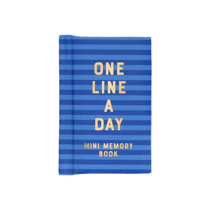 Navy Stripes Mini One Line a Day — A One-Year Memory Book