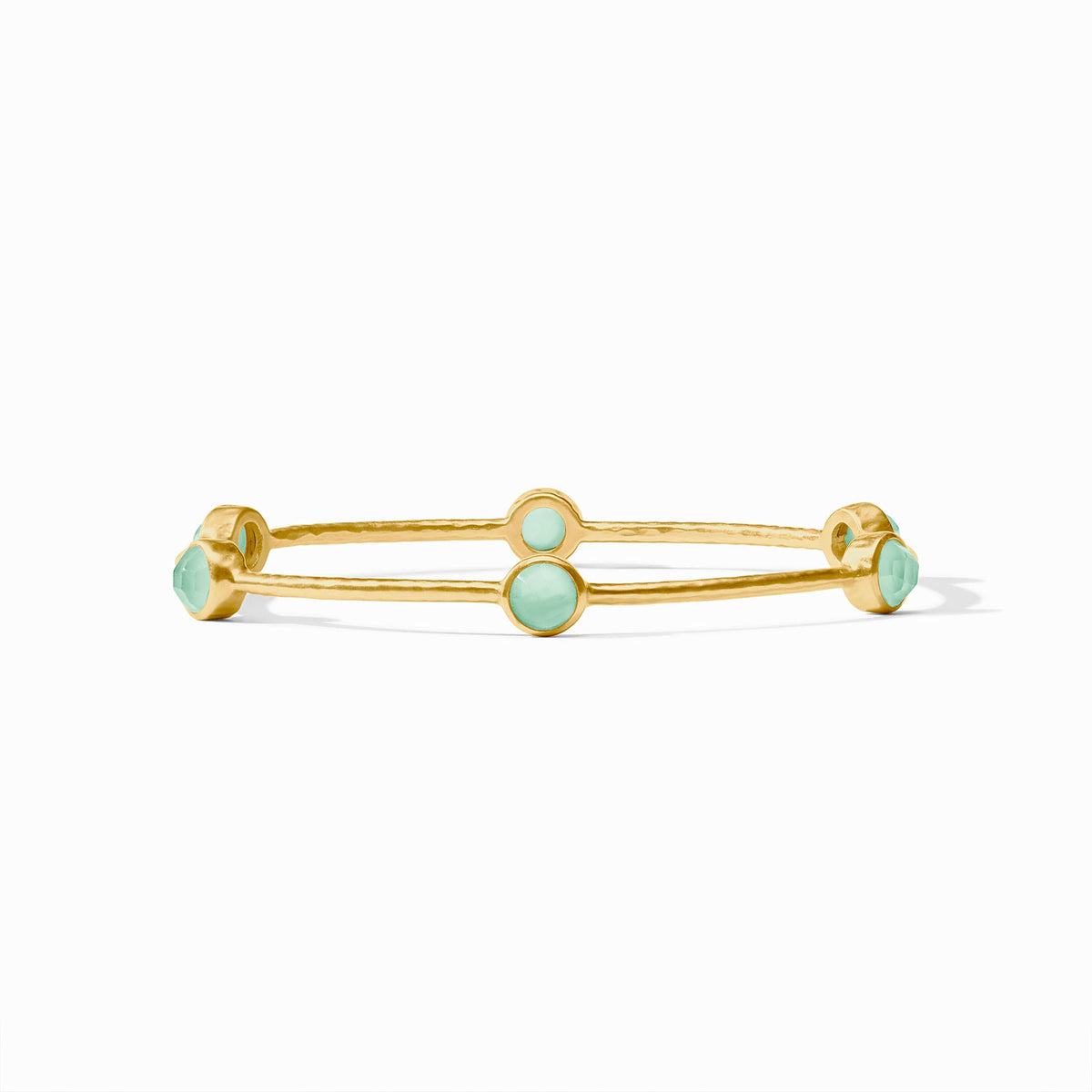 Julie Vos Milano Luxe Bangle in Iridescent Aquamarine Blue, Medium