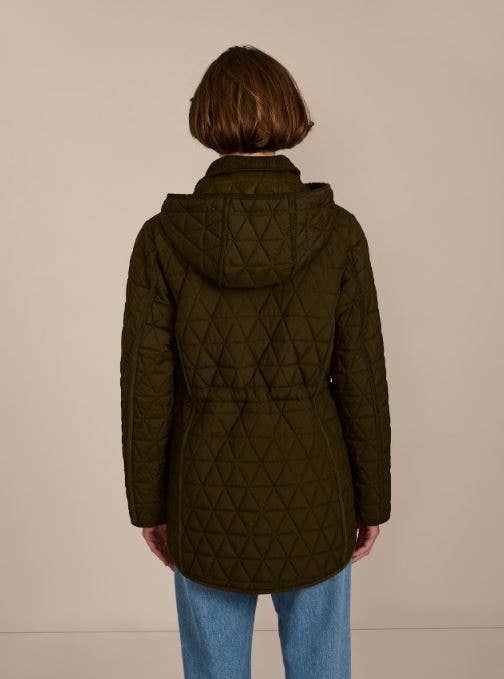 Bedford Quilted Drawstring Jacket — Navy --Medium