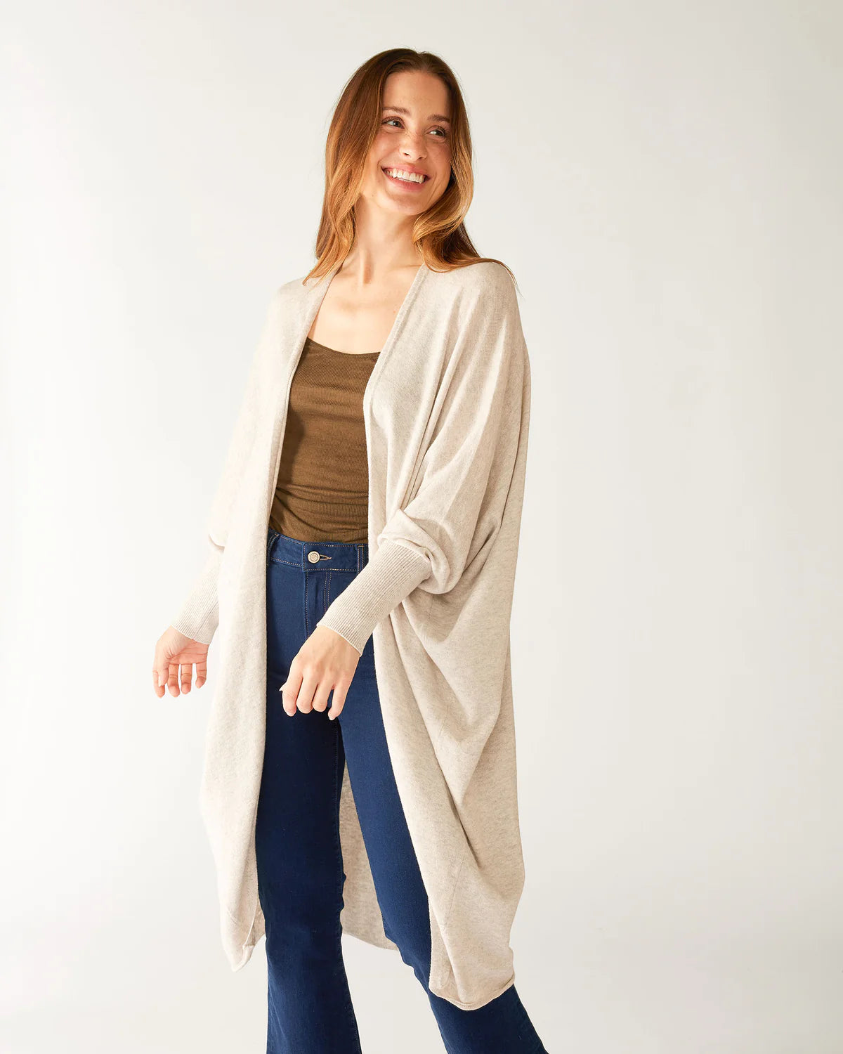 Chelsea Cotton Cashmere Kimono - Cloud