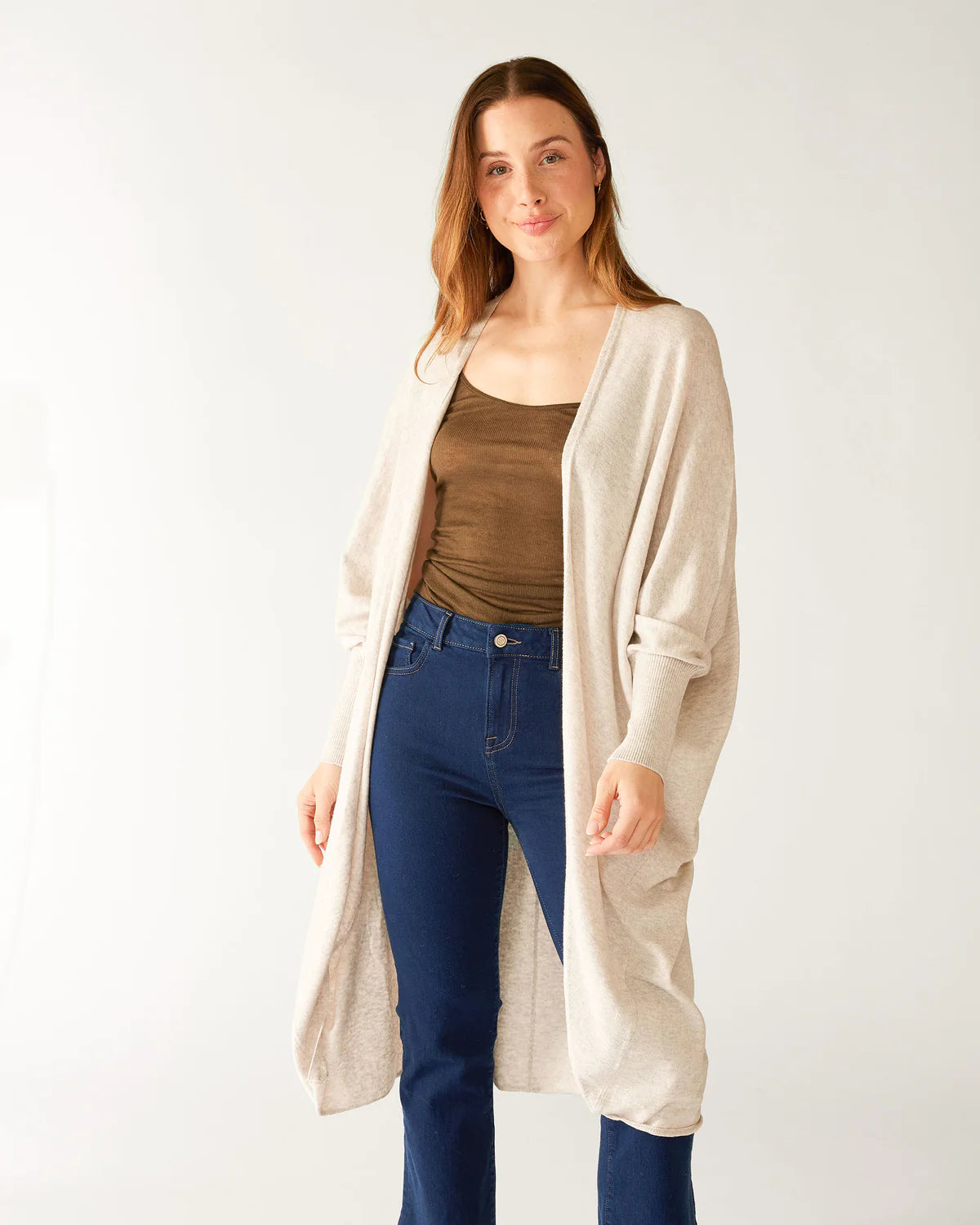 Chelsea Cotton Cashmere Kimono - Cloud