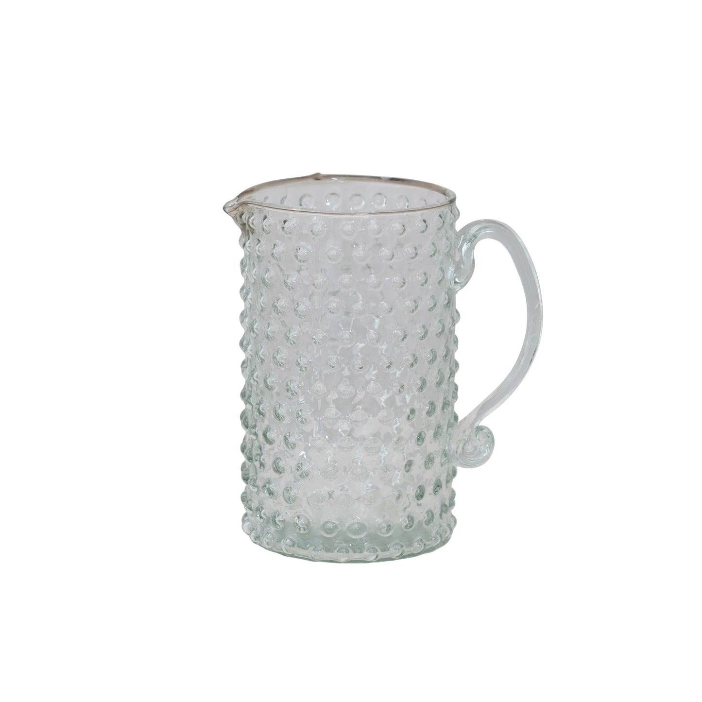 Hand-Blown Hobnail Pitcher