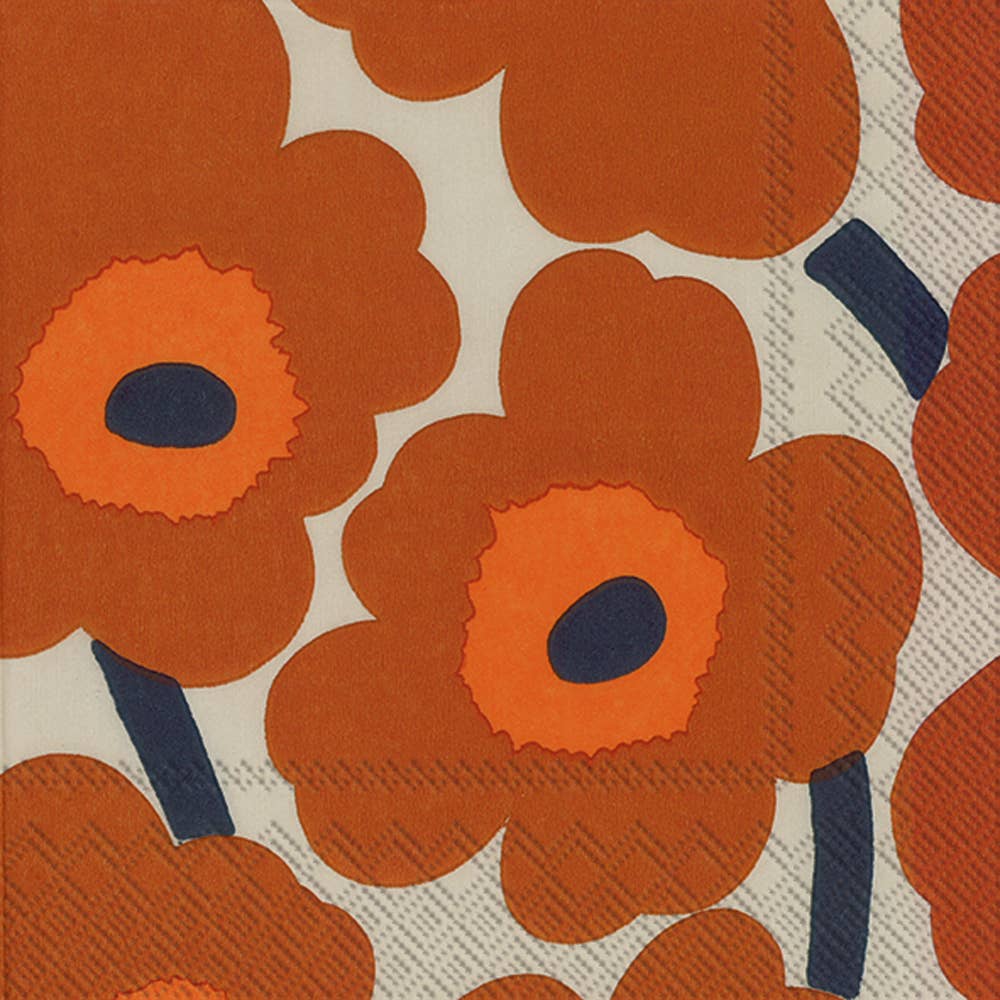 Marimekko Unikko Cocktail Napkins – Terracotta