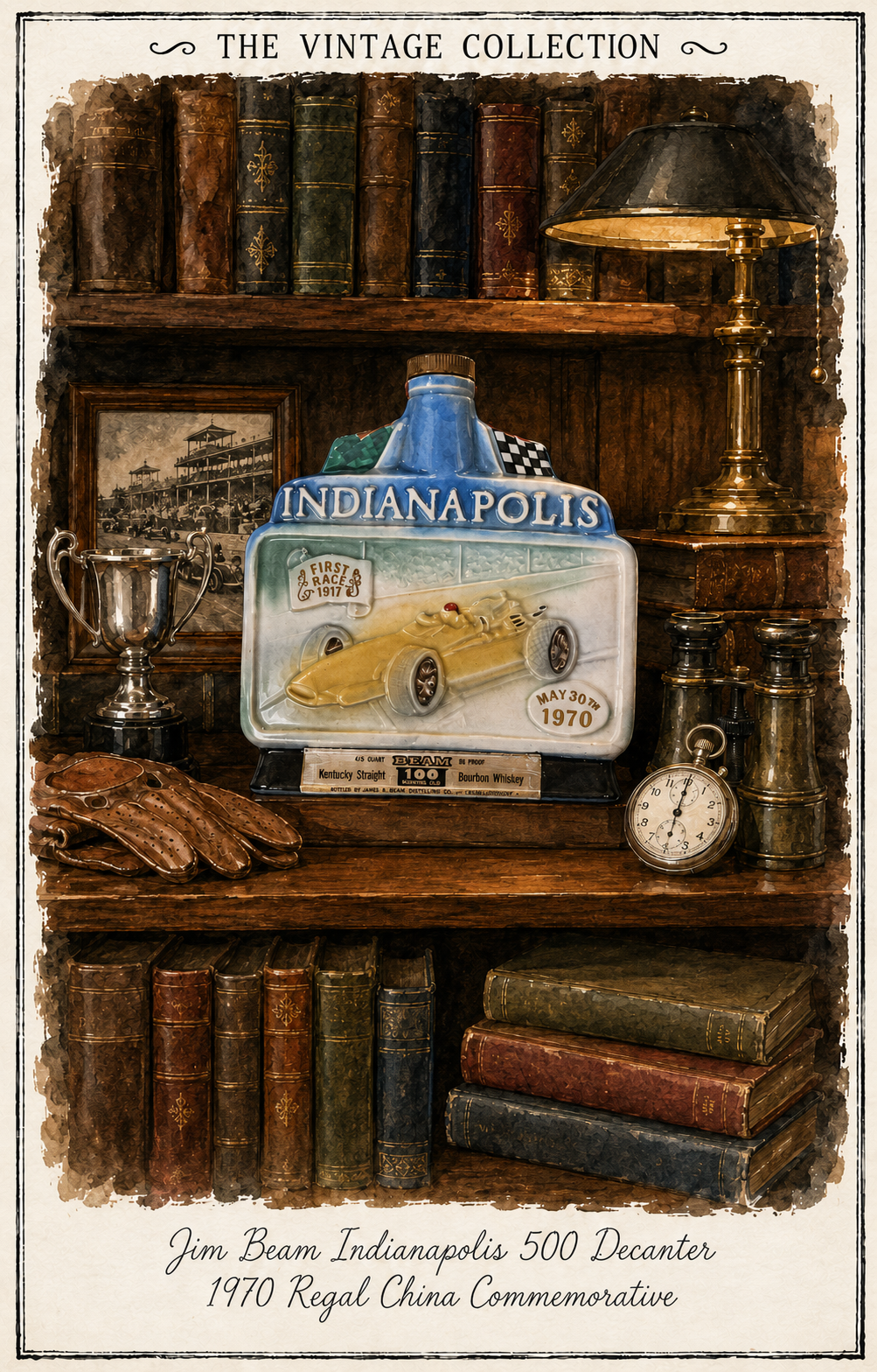 1970 Jim Beam Indianapolis 500 Regal Commemorative Decanter
