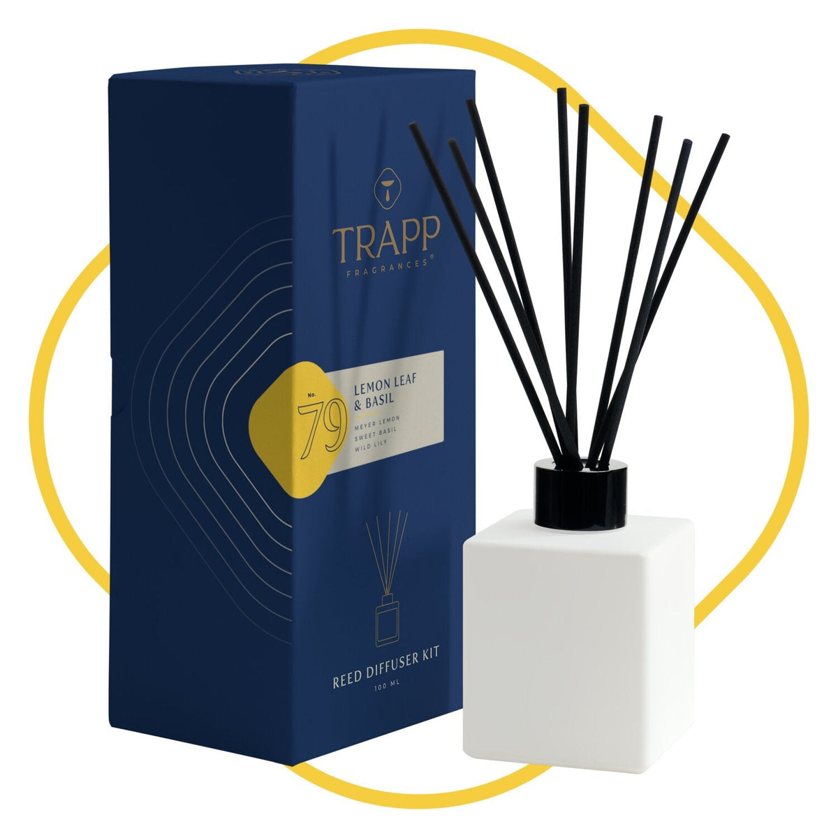 Trapp No. 79 Lemon Leaf & Basil 4 oz. Reed Diffuser Kit
