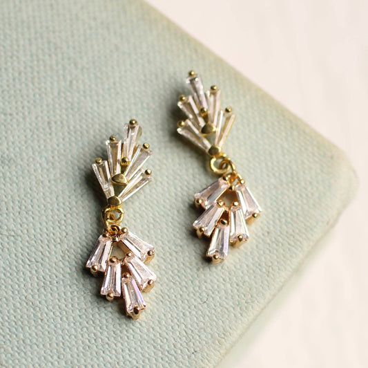 Art Deco Crystal Drop Earrings