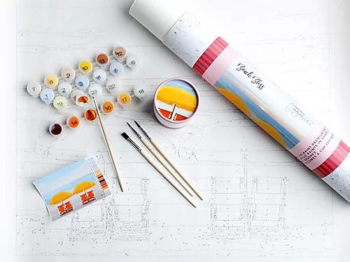 NEW! Paint By Number Kit- Beach Bliss