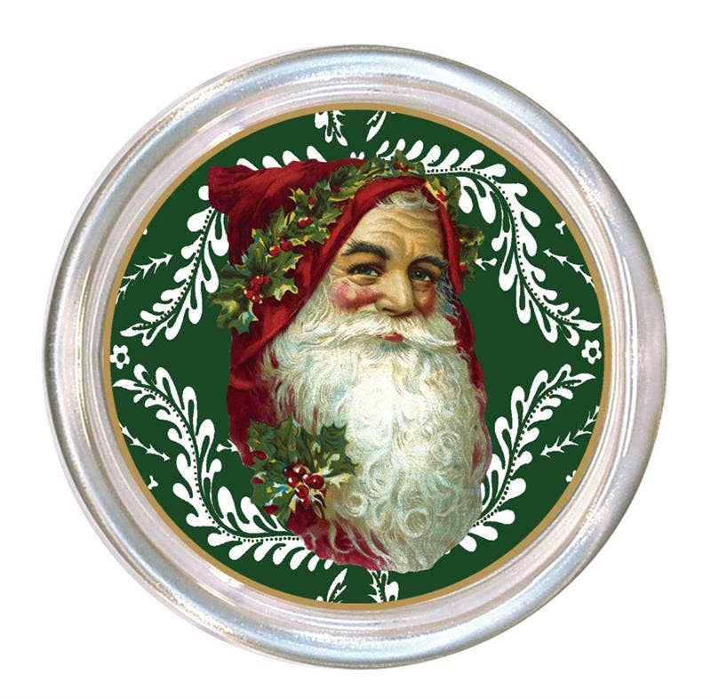 Santa Face on Green Provincial