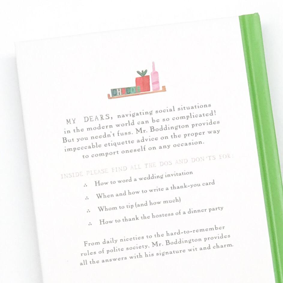 Mr. Boddington's Etiquette