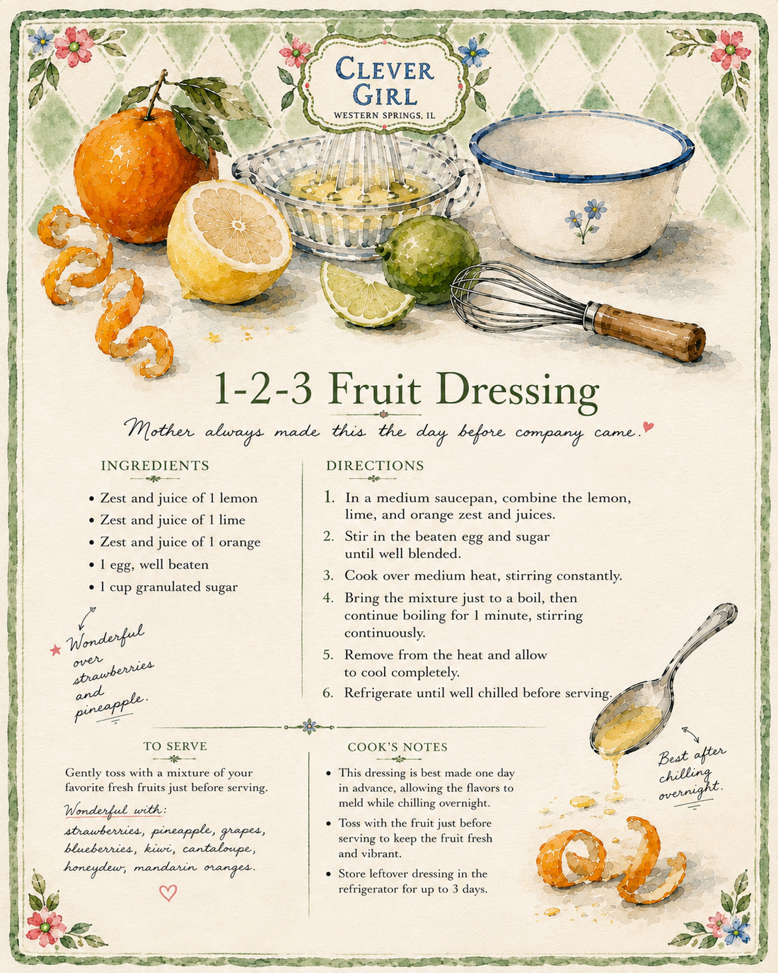 1-2-3 Fruit Dressing