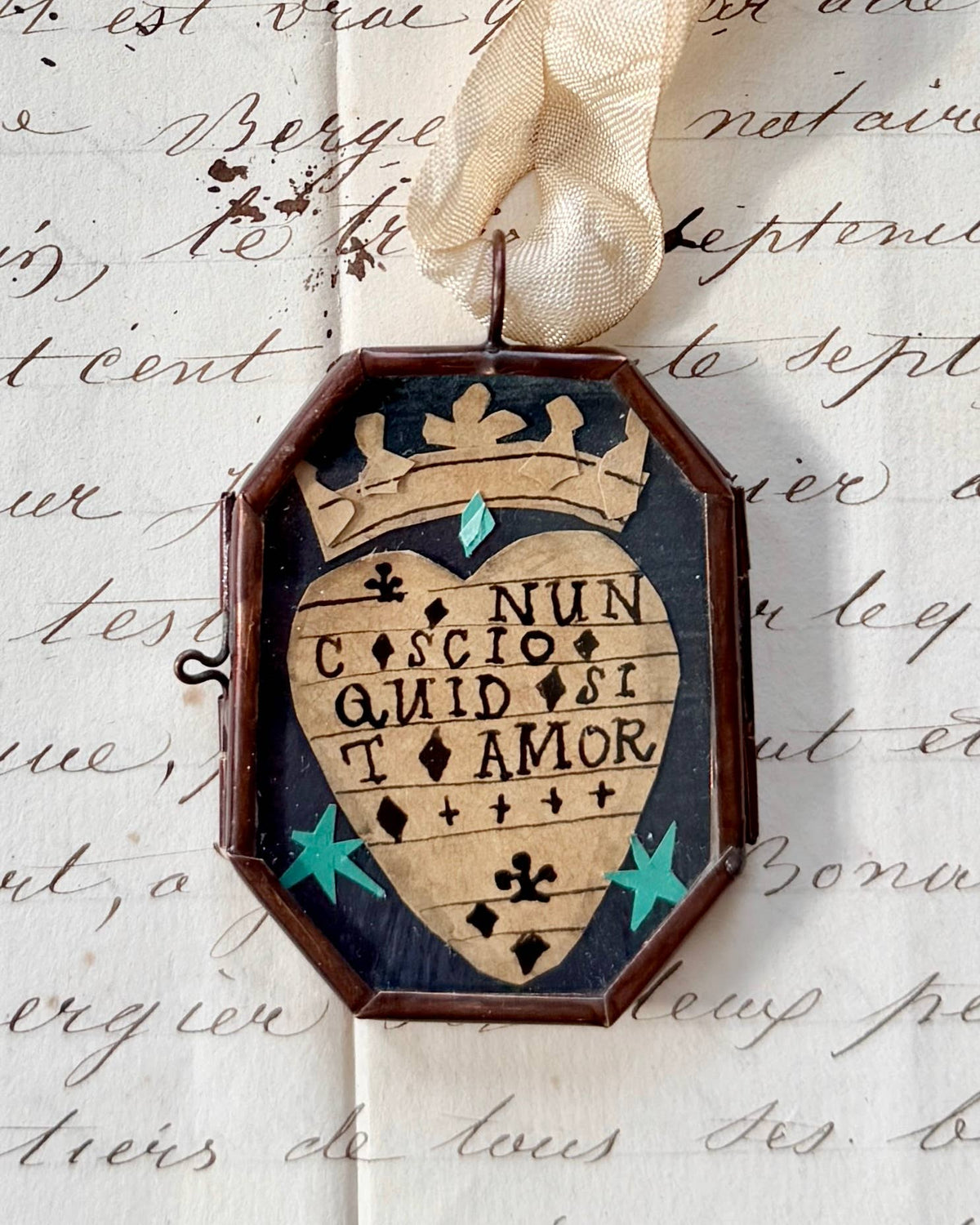 Maris Mirum Nunc Scio I. art locket by Brandie Stonge
