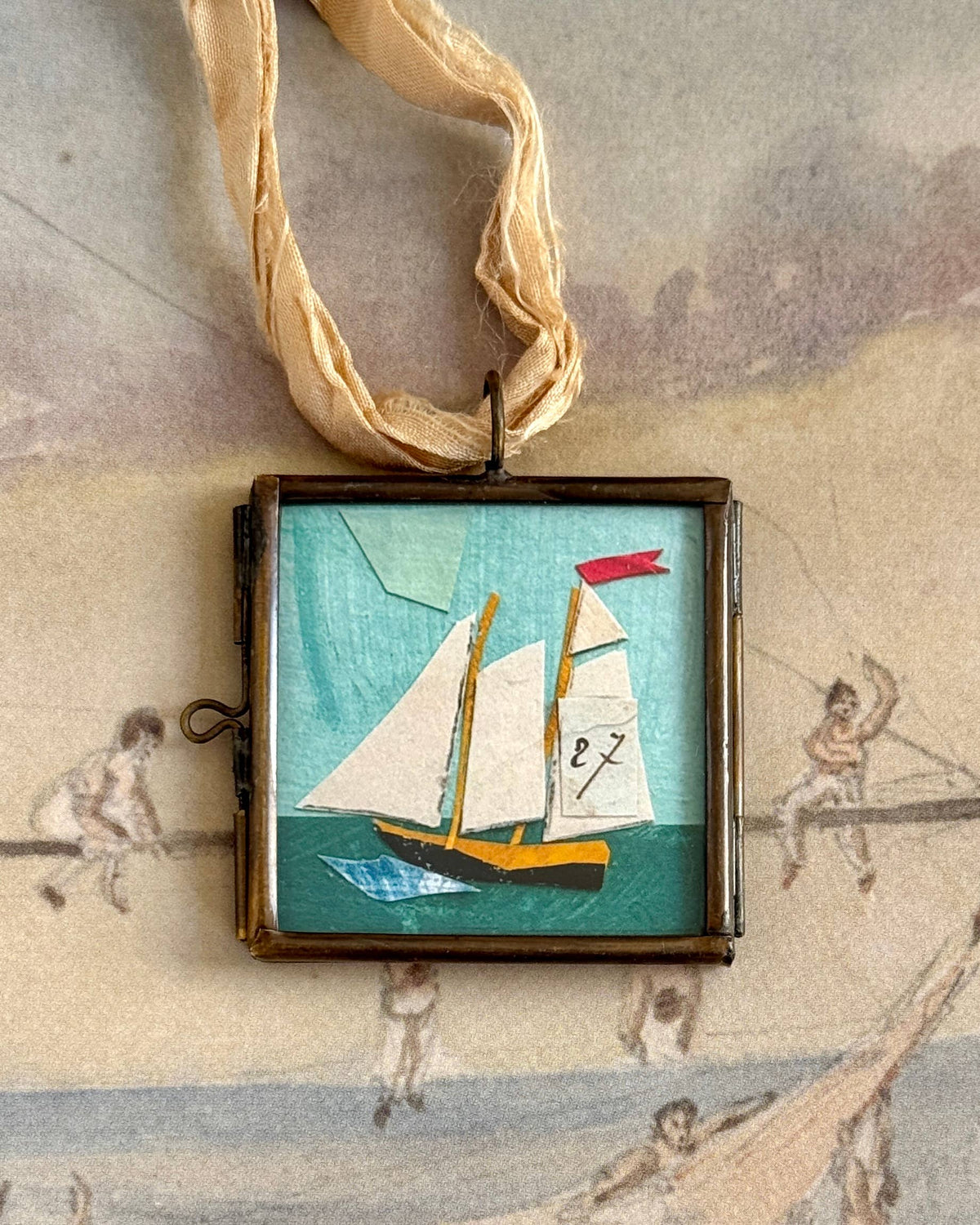 Maris Mirum Small Sail art locket by Brandie Stonge