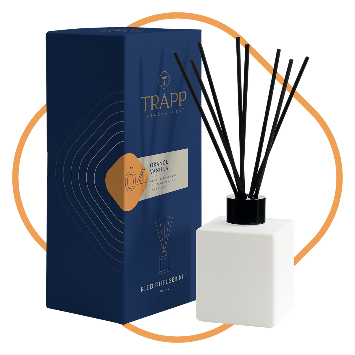 Trapp No. 04 Orange Vanilla 4 oz. Reed Diffuser Kit