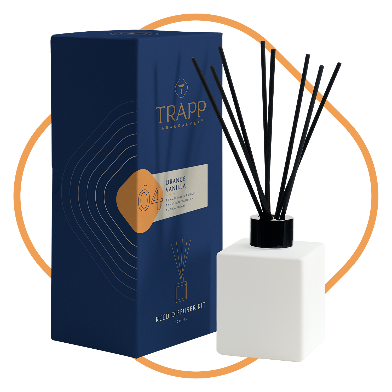 Trapp No. 04 Orange Vanilla 4 oz. Reed Diffuser Kit