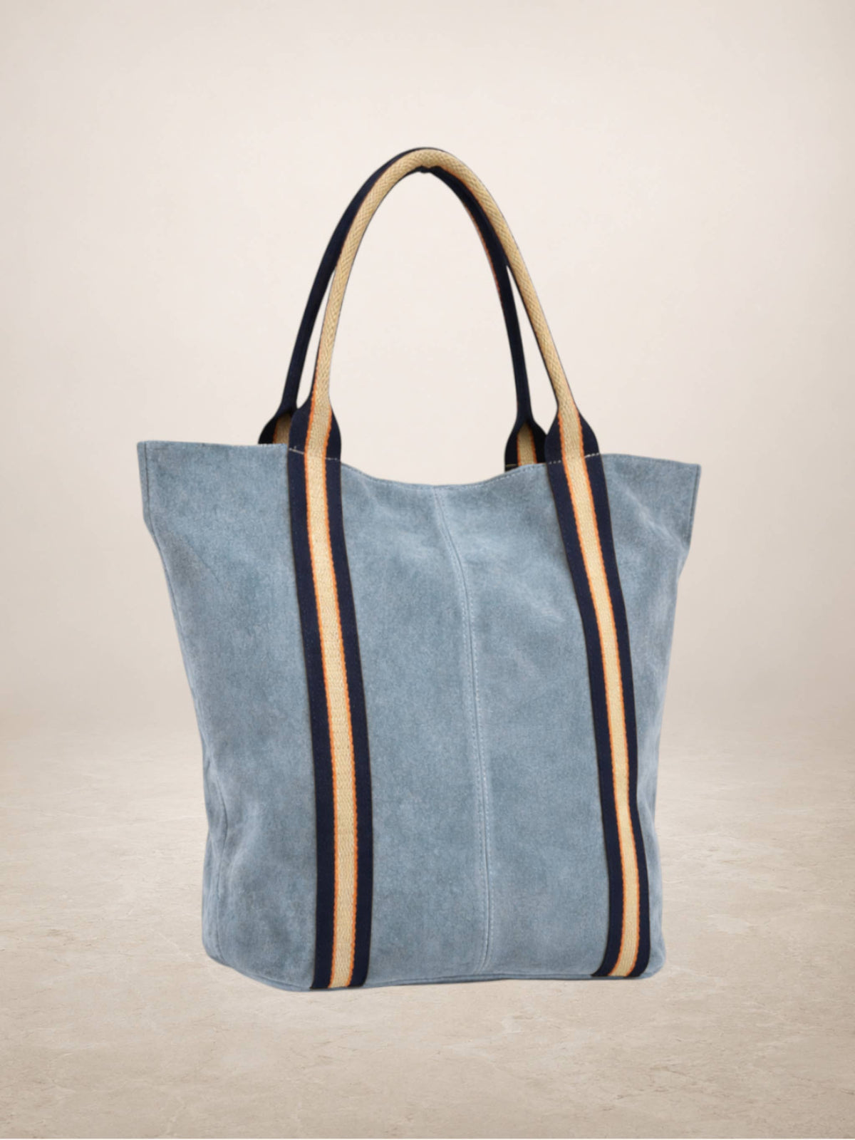 Melody Suede Leather Tote — Olive Green