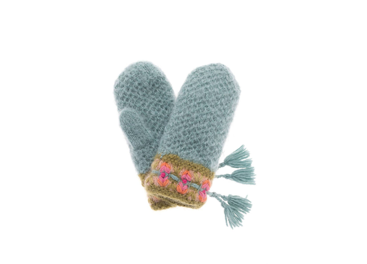 Geneva Mittens: Turquoise