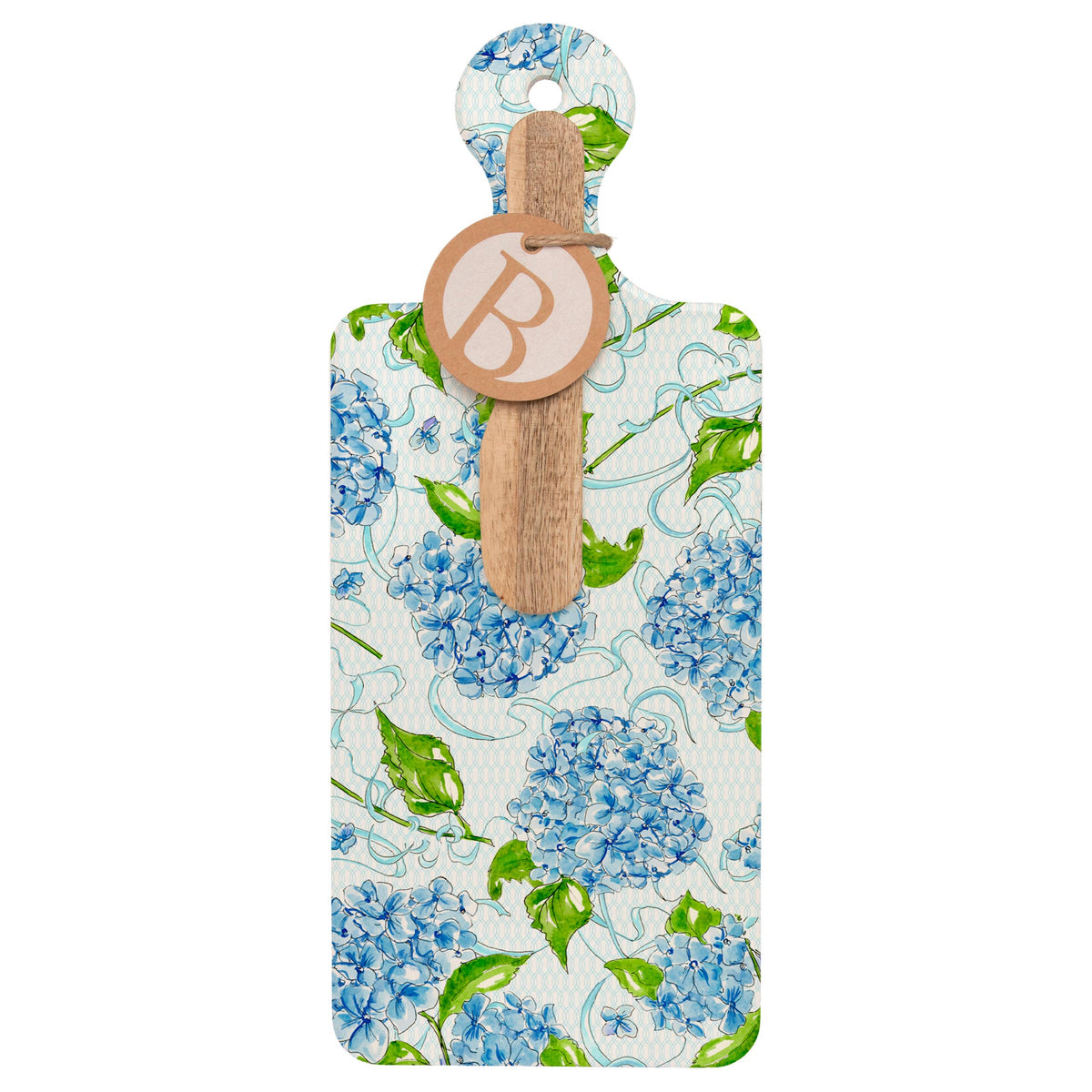 Rosanne Beck Hydrangea Ceramic Cuterie Board & Spreader Set