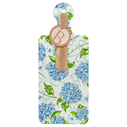 Rosanne Beck Hydrangea Ceramic Cuterie Board & Spreader Set