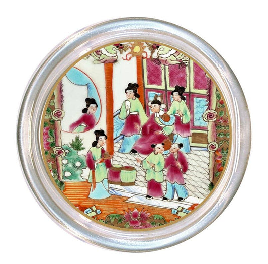 Rose Medalion with People Coaster