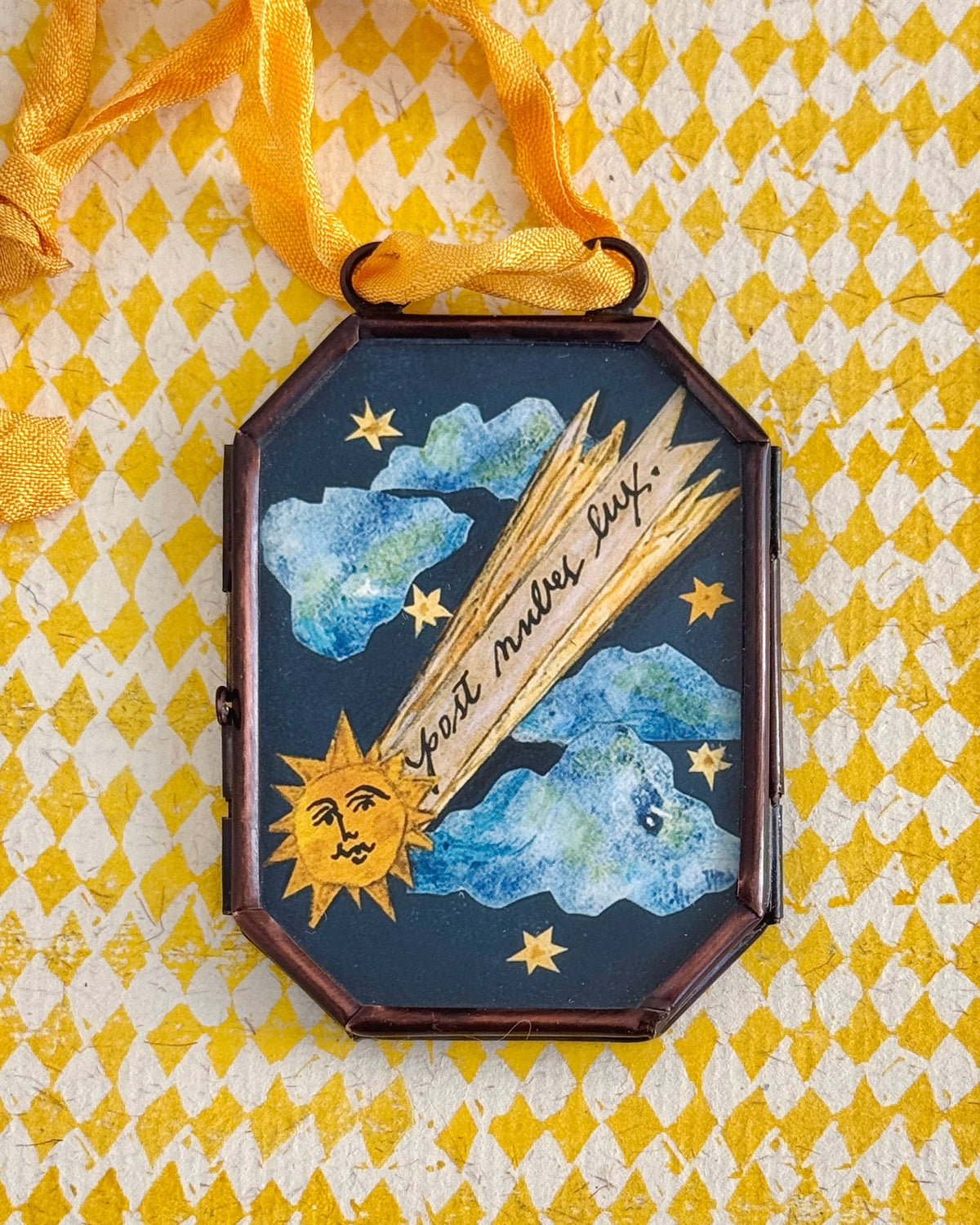 Maris Mirum Post Nubes art locket by Brandie Stonge