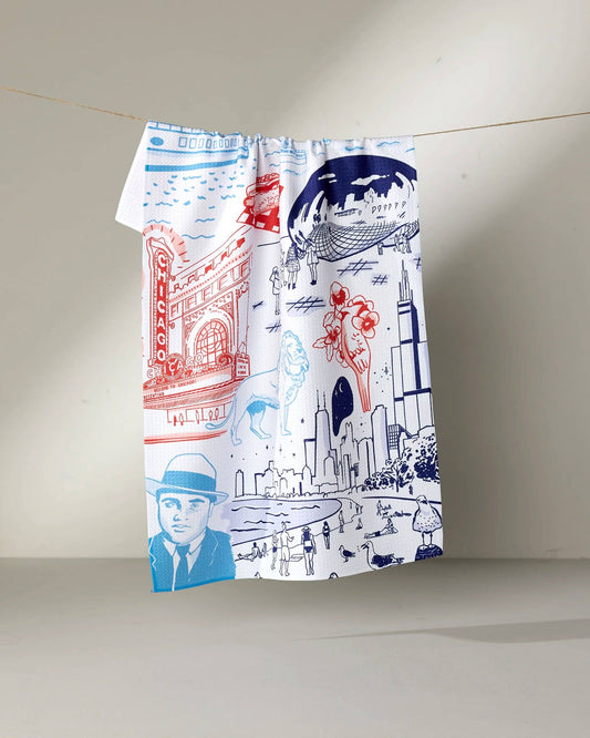 Chicago in Color Tea Towel