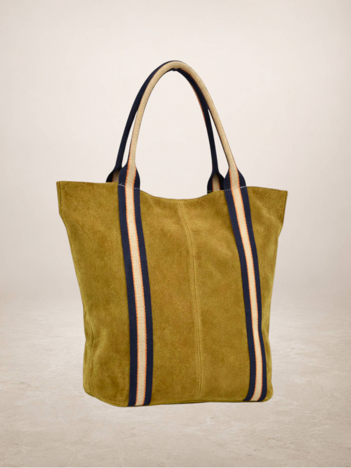 Melody Suede Leather Tote — Red
