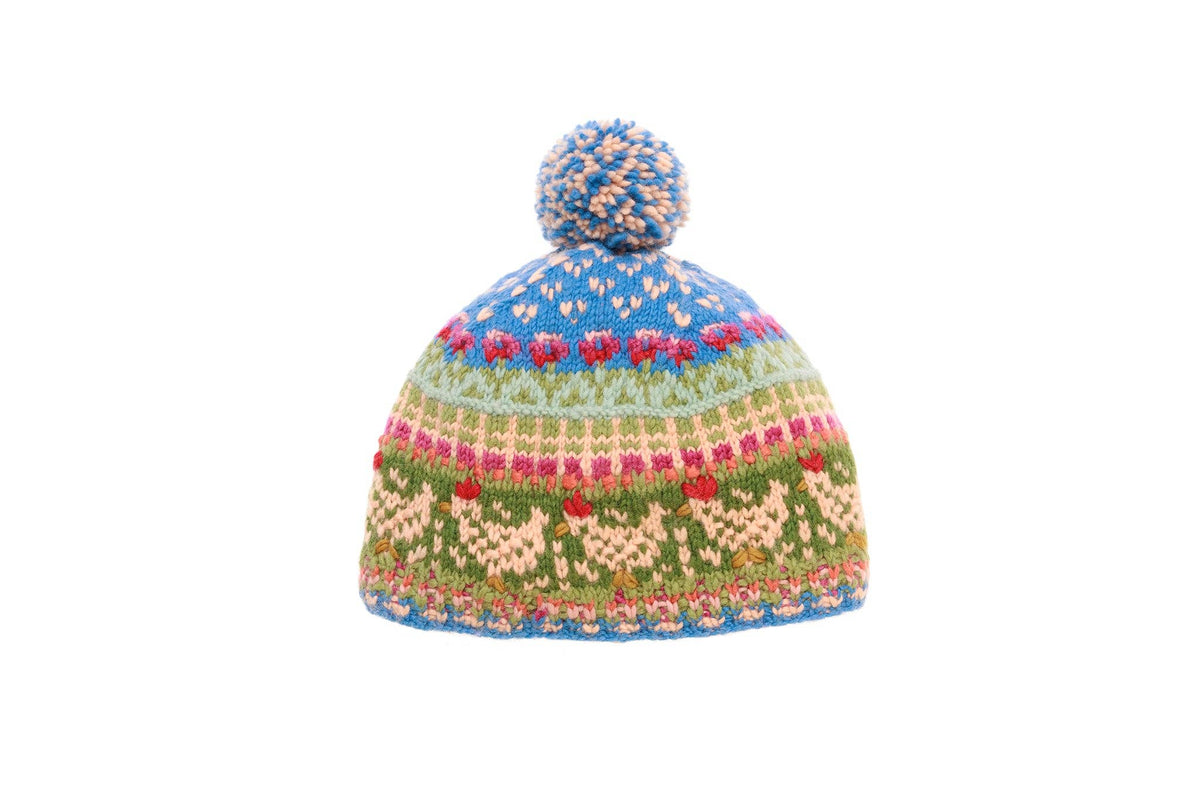 Heirloom Hen Hat: Blue