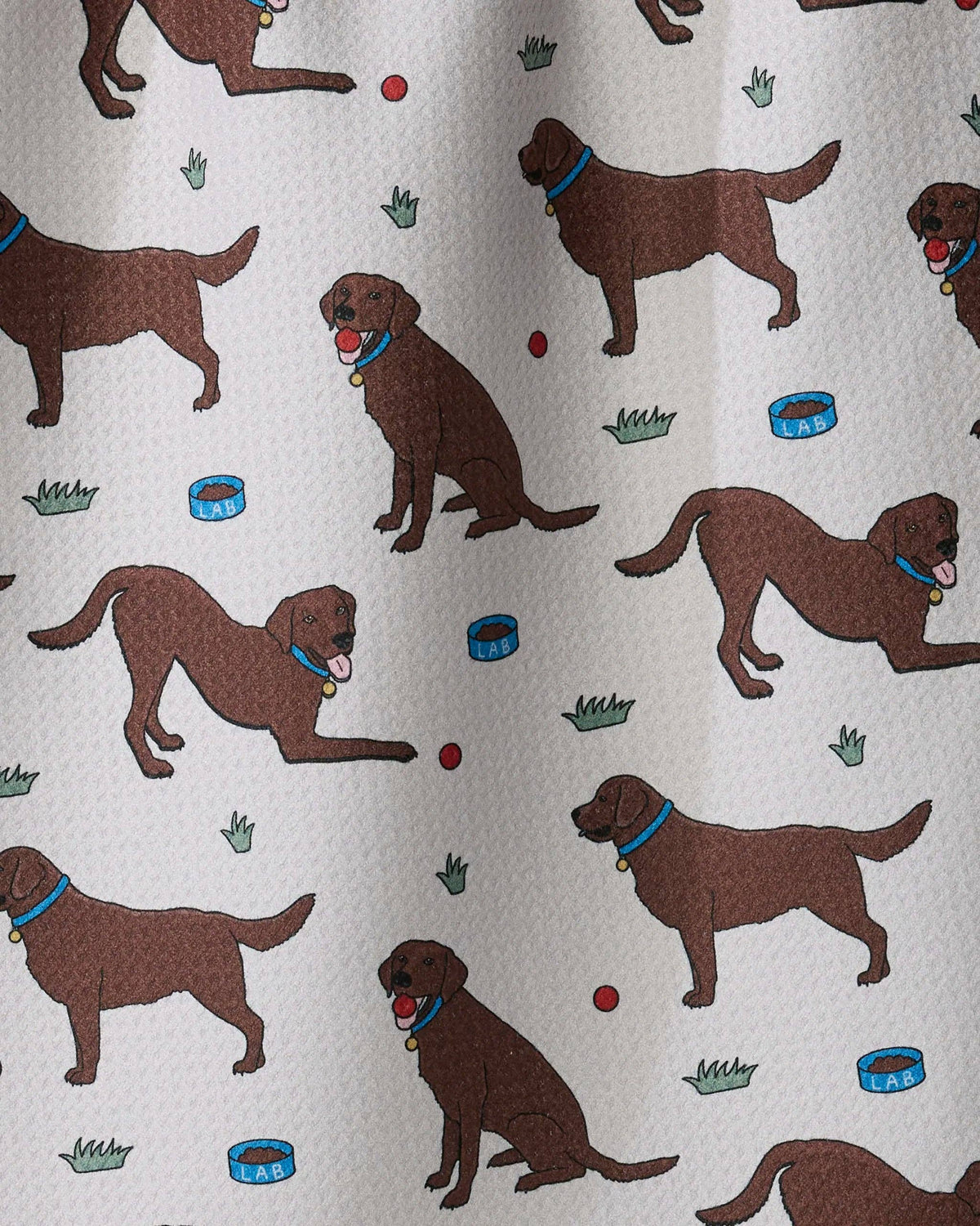 Lab Pals Tea Towel: Yellow-lab