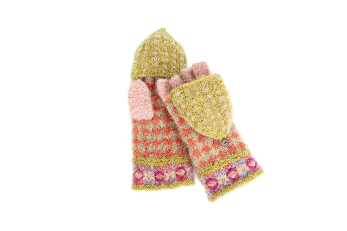 Rita Convertible Mittens: Peach