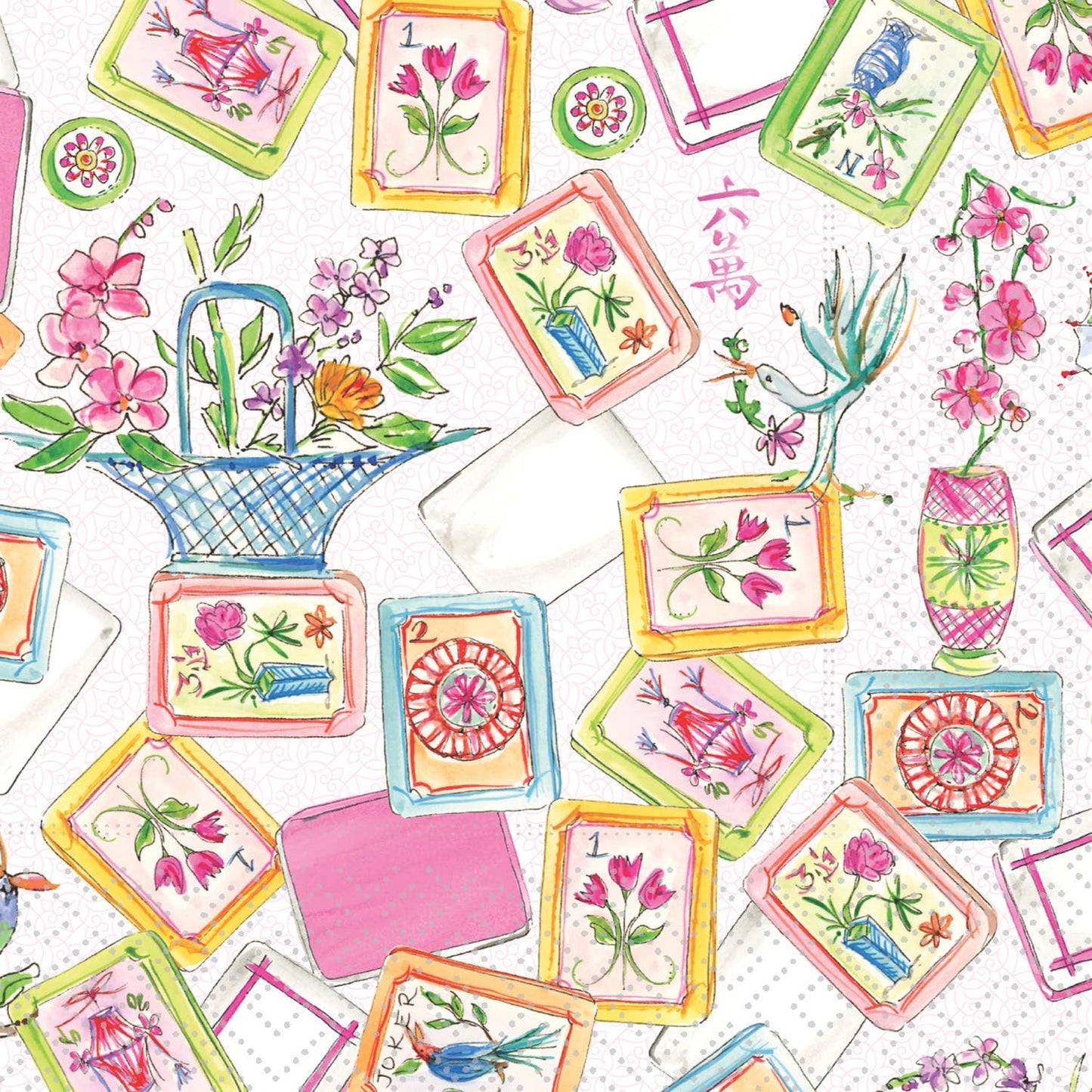 Rosanne Beck Mahjong Cocktail Napkins