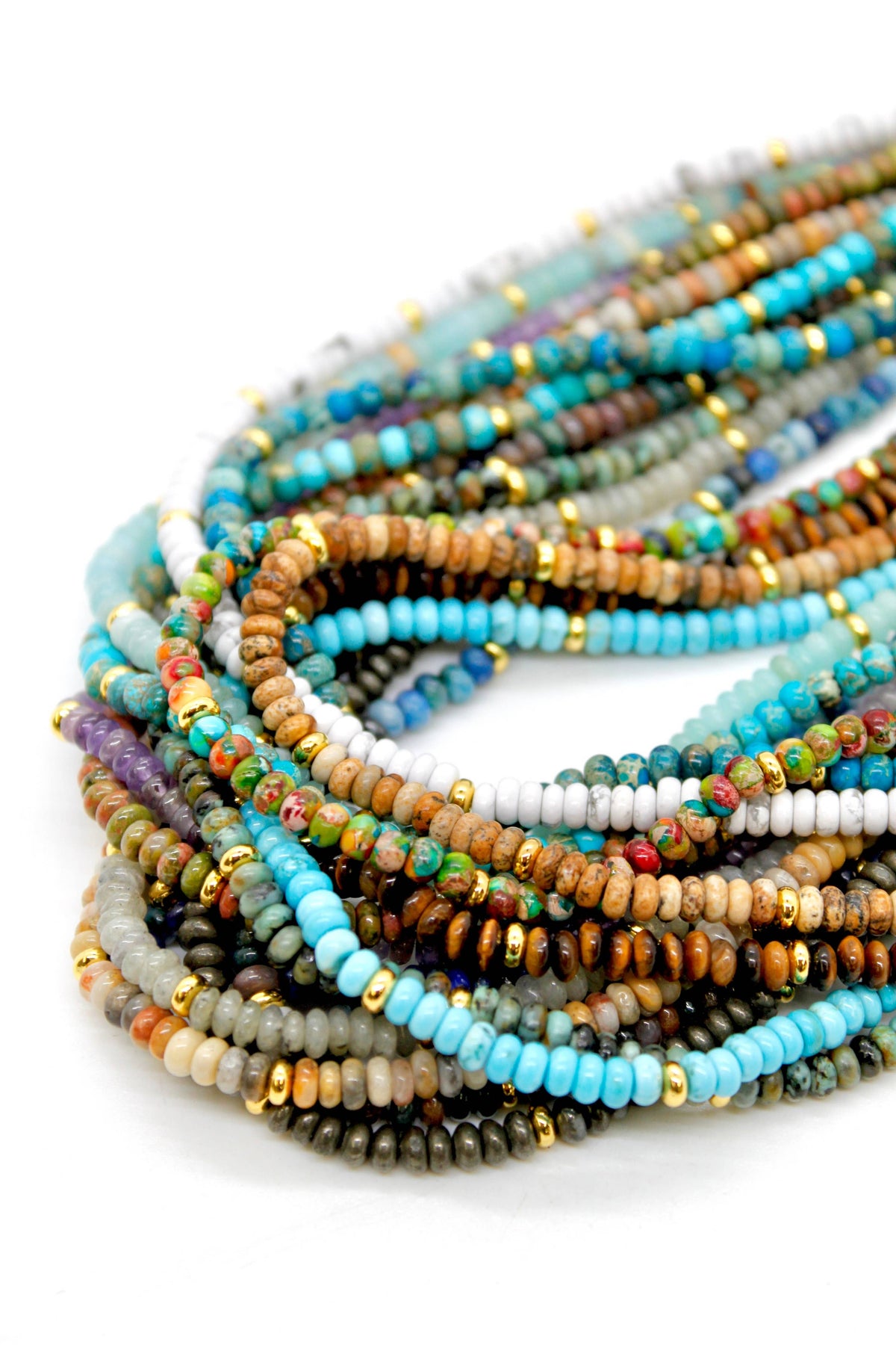 Turquoise + Gold Necklace - NC-505G