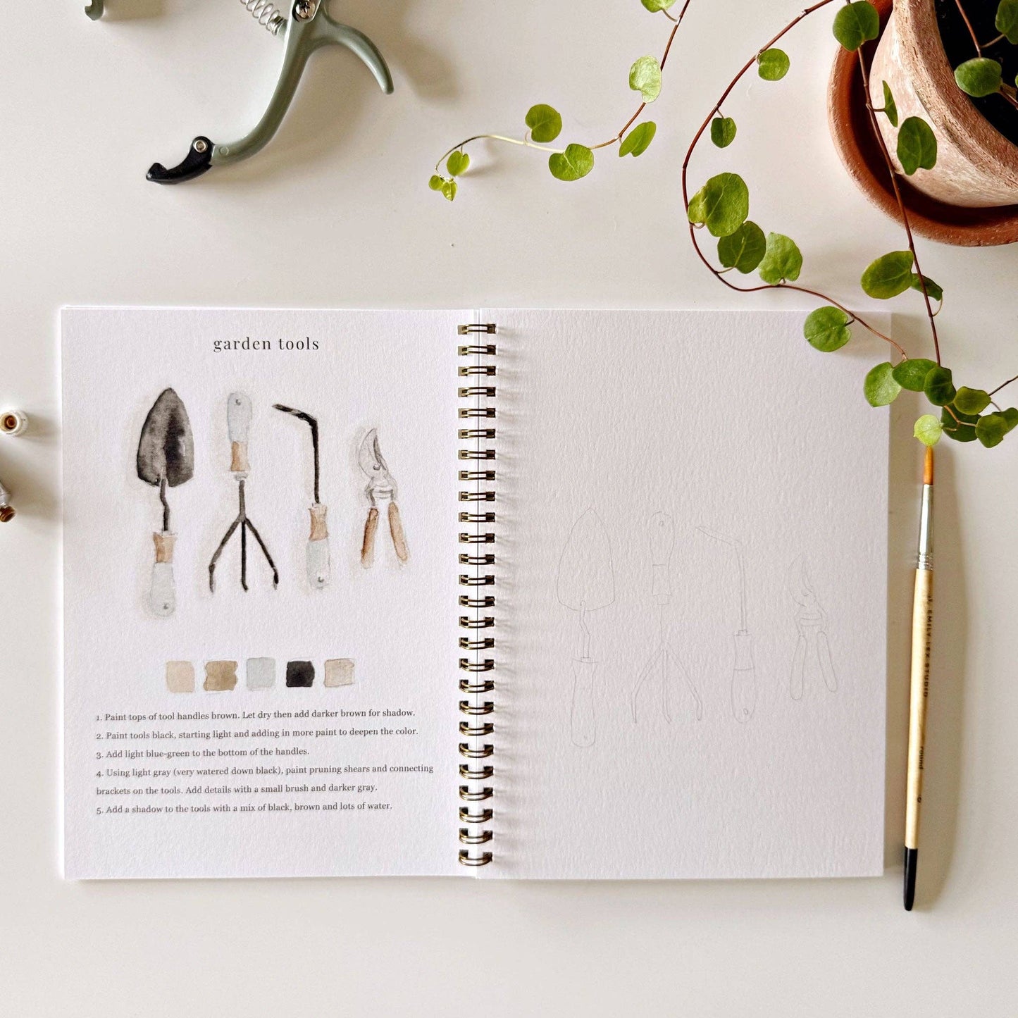 Watercolor Workbook- Garden