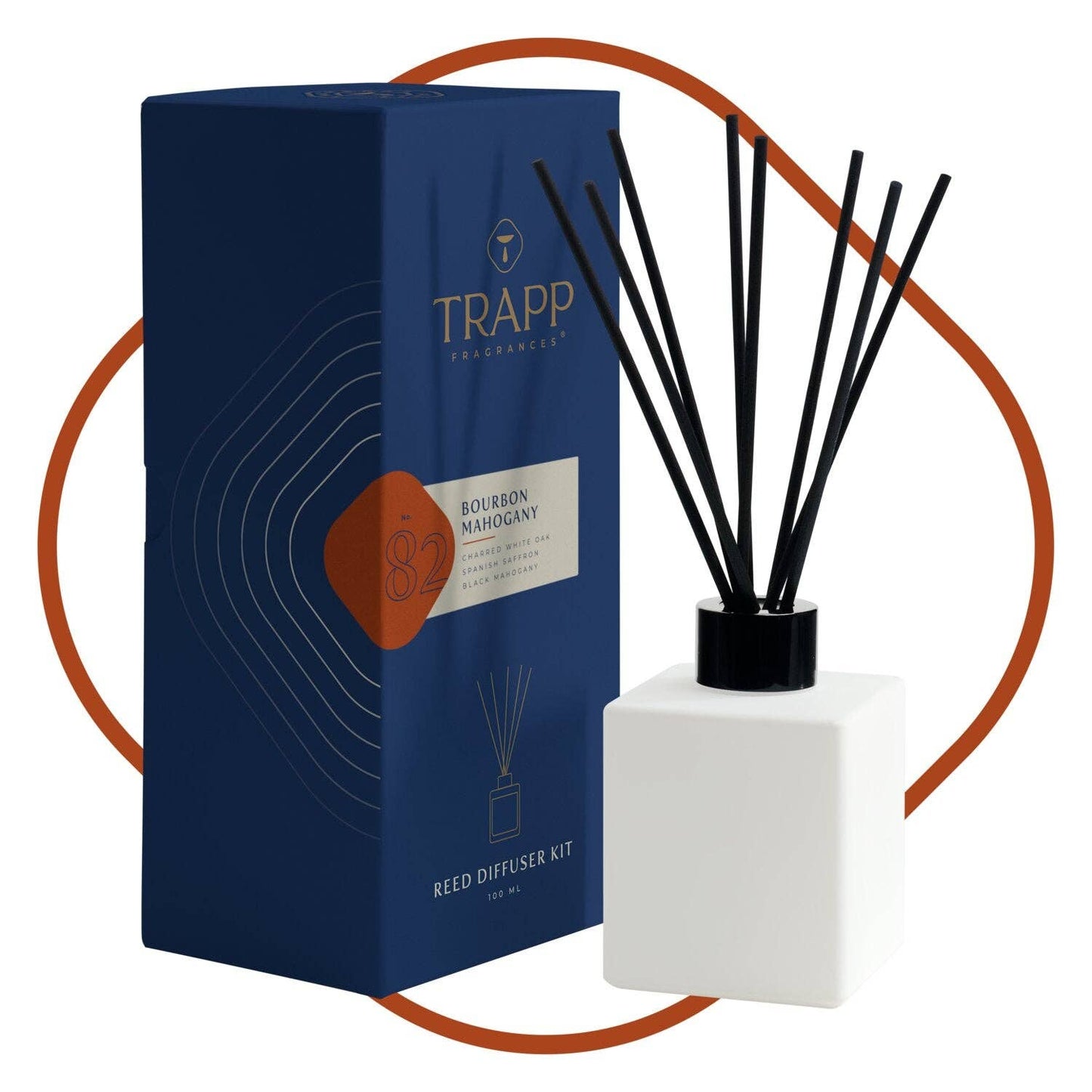Trapp No. 82 Bourbon Mahogany 4 oz. Reed Diffuser Kit