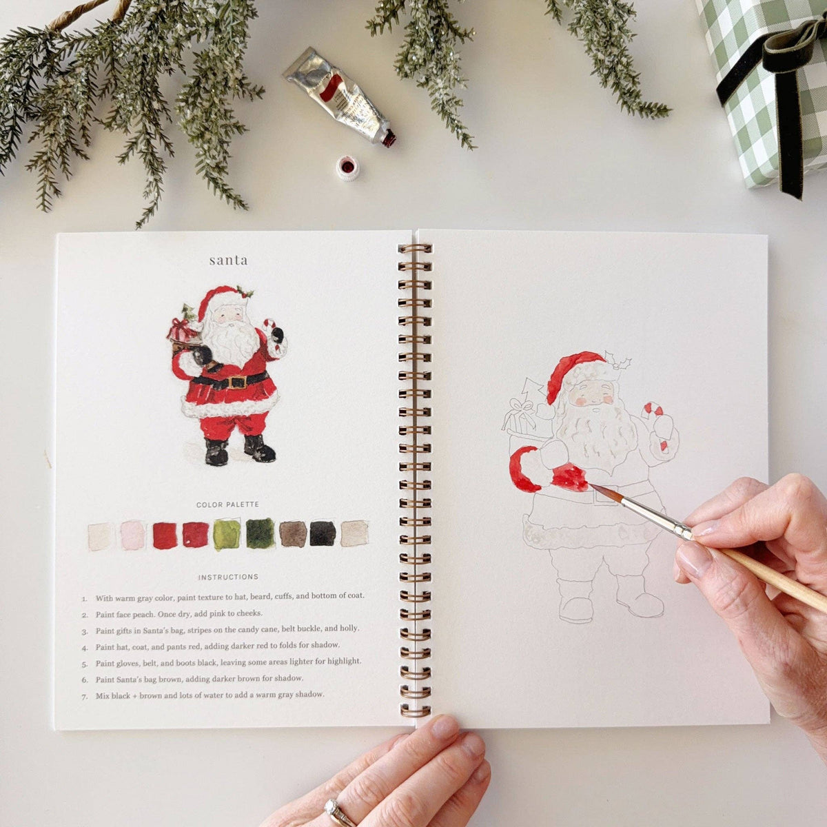 Watercolor Workbook – Classic Christmas