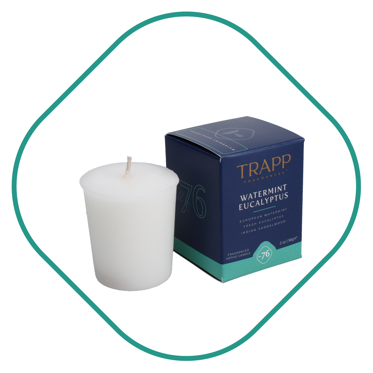 Trapp No. 76 Watermint Eucalyptus 2 oz. Votive Candle