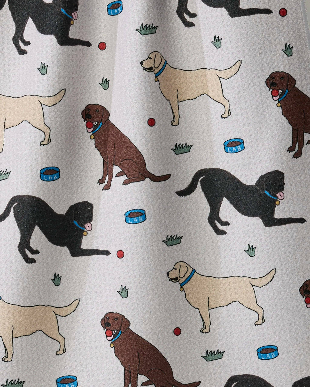 Lab Pals Tea Towel: Yellow-lab