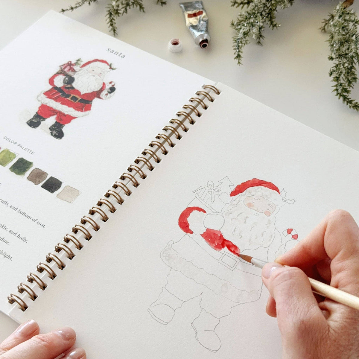 Watercolor Workbook – Classic Christmas