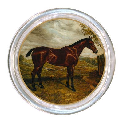 Bay Horse Facing Right Coaster