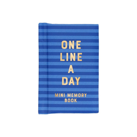Navy Stripes Mini One Line a Day — A One-Year Memory Book