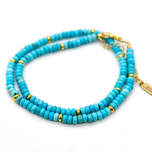 Turquoise + Gold Necklace - NC-505G