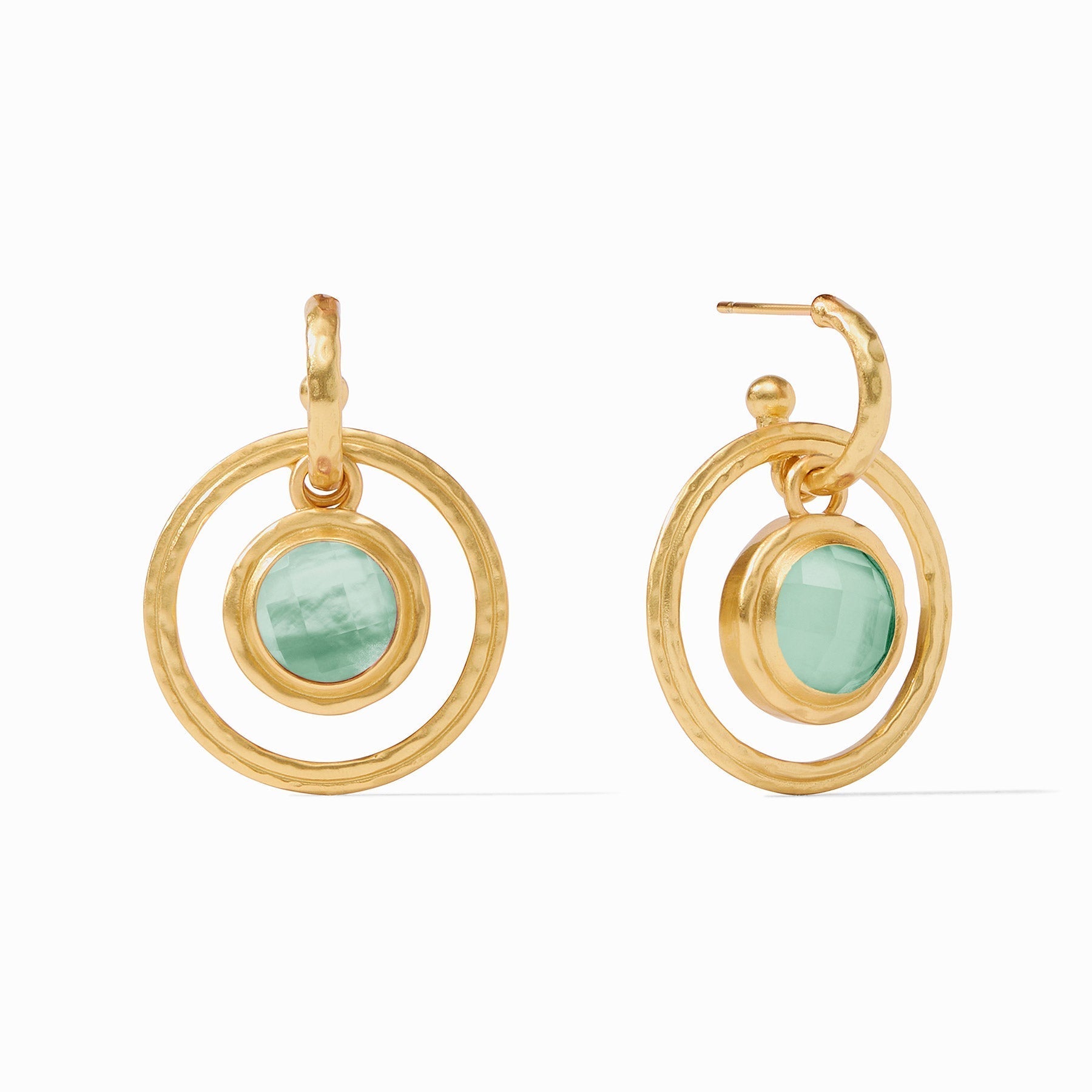 Julie Vos Astor 6-in-1 Charm Earring in Iridescent Aquamarine Blue